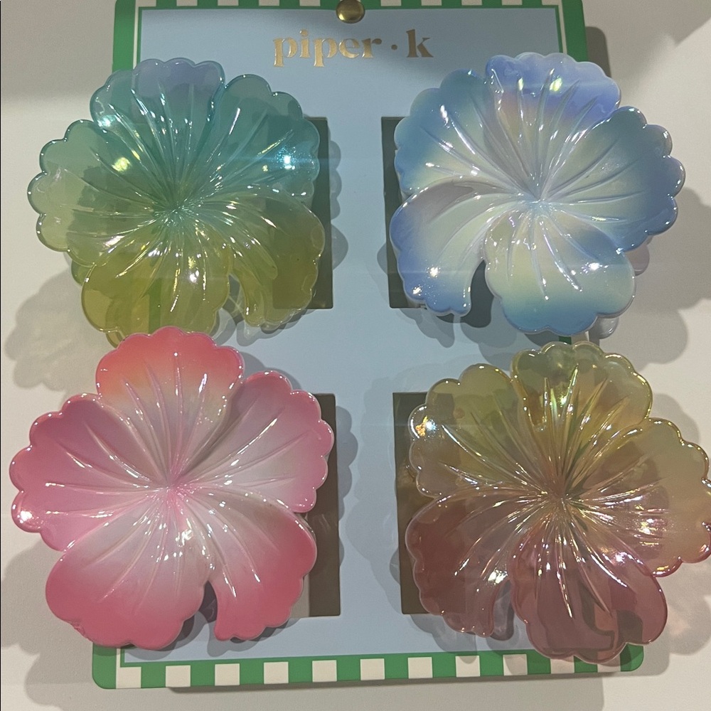 Piper K Viral TikTok Hawaiian floral Hair Claw Clips Viral Summer Vibes